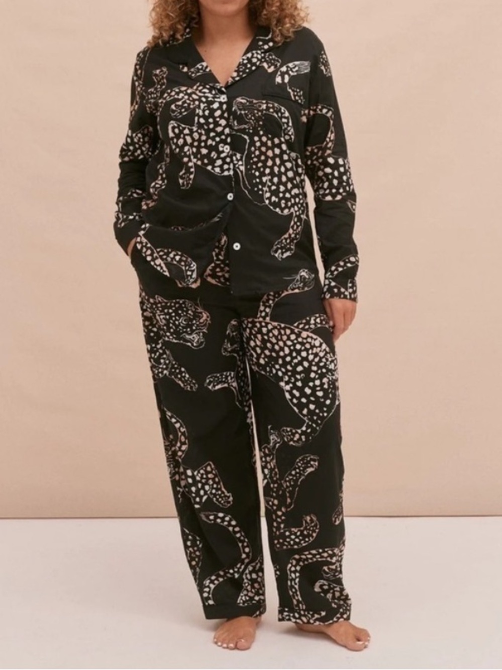 Desmond & Dempsey Size XS The Jag Navy Long Pajama Set 100% Cotton